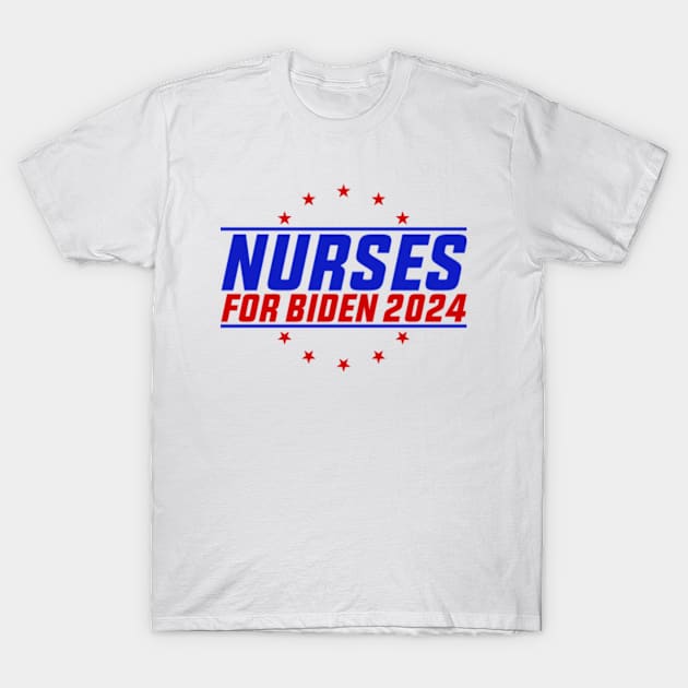 Nurses For Biden 2024 T-Shirt by GreenCraft